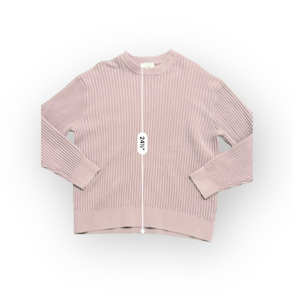 H&M Women’s Oversized Ribbed Knit Sweater Size M Lavender - Picture 4 of 6